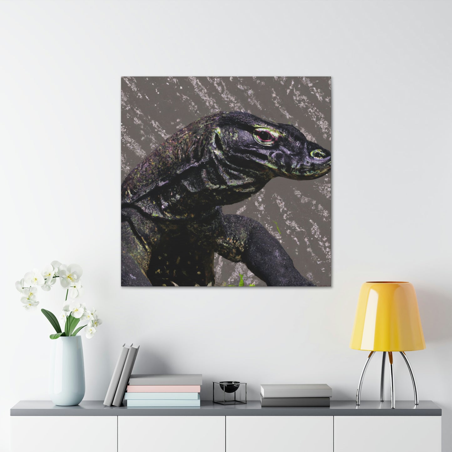 Komodo Dreaming Vividly - Canvas