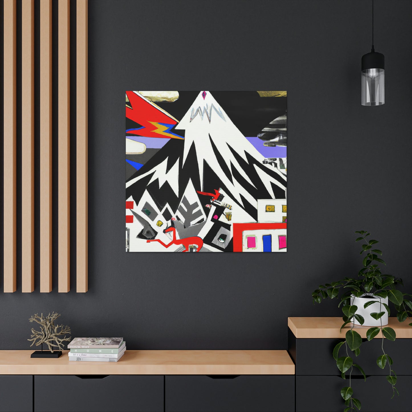 Snowy Mountain Utopia - Canvas