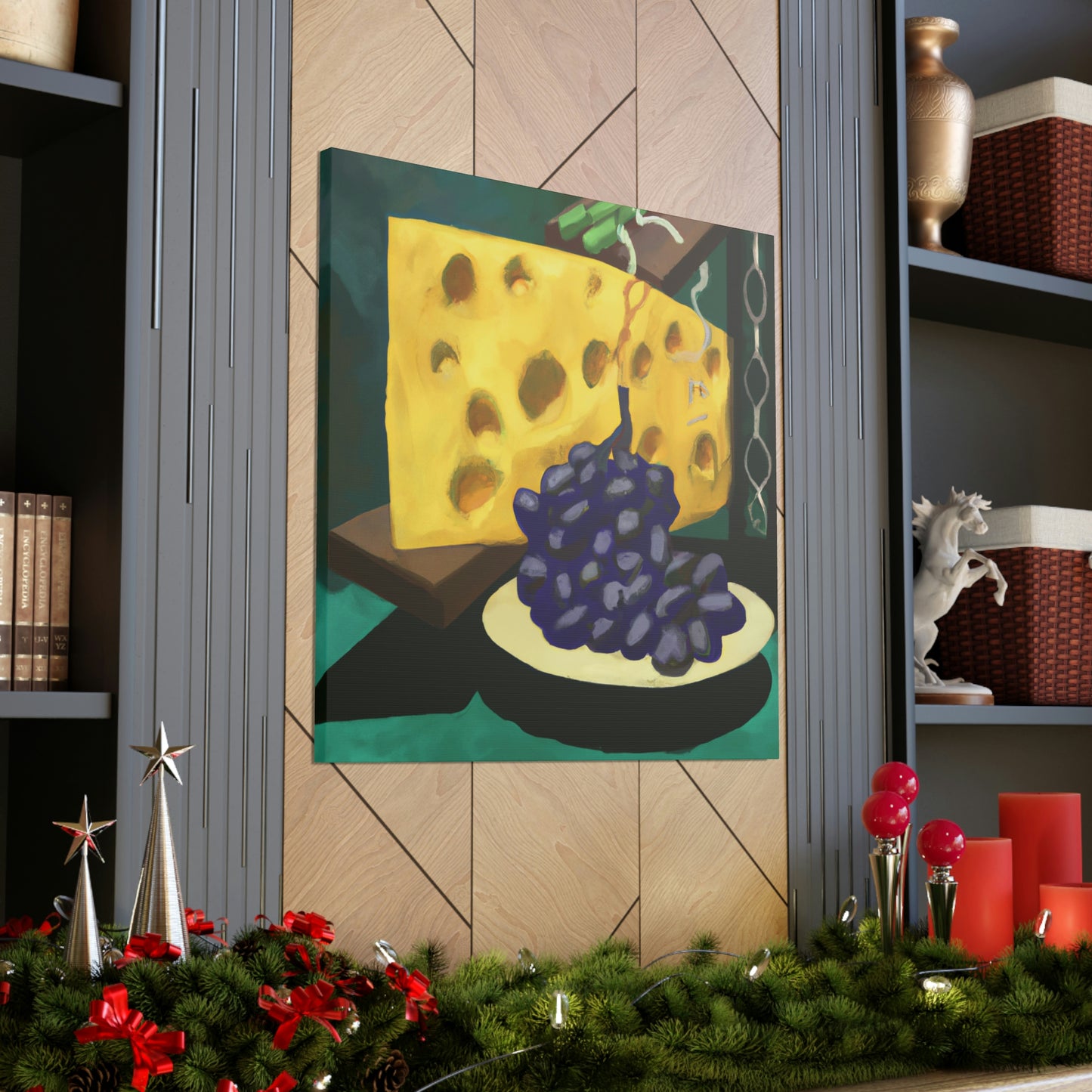 Cheese and Grapes Pop - Canvas