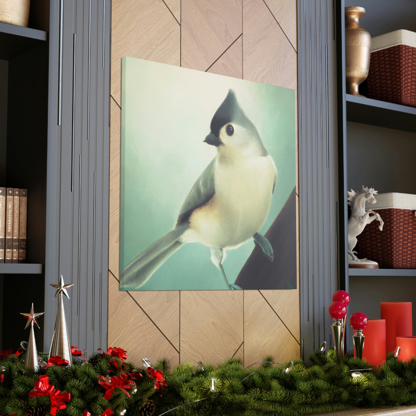 "Titmouse in Art Deco" - Canvas