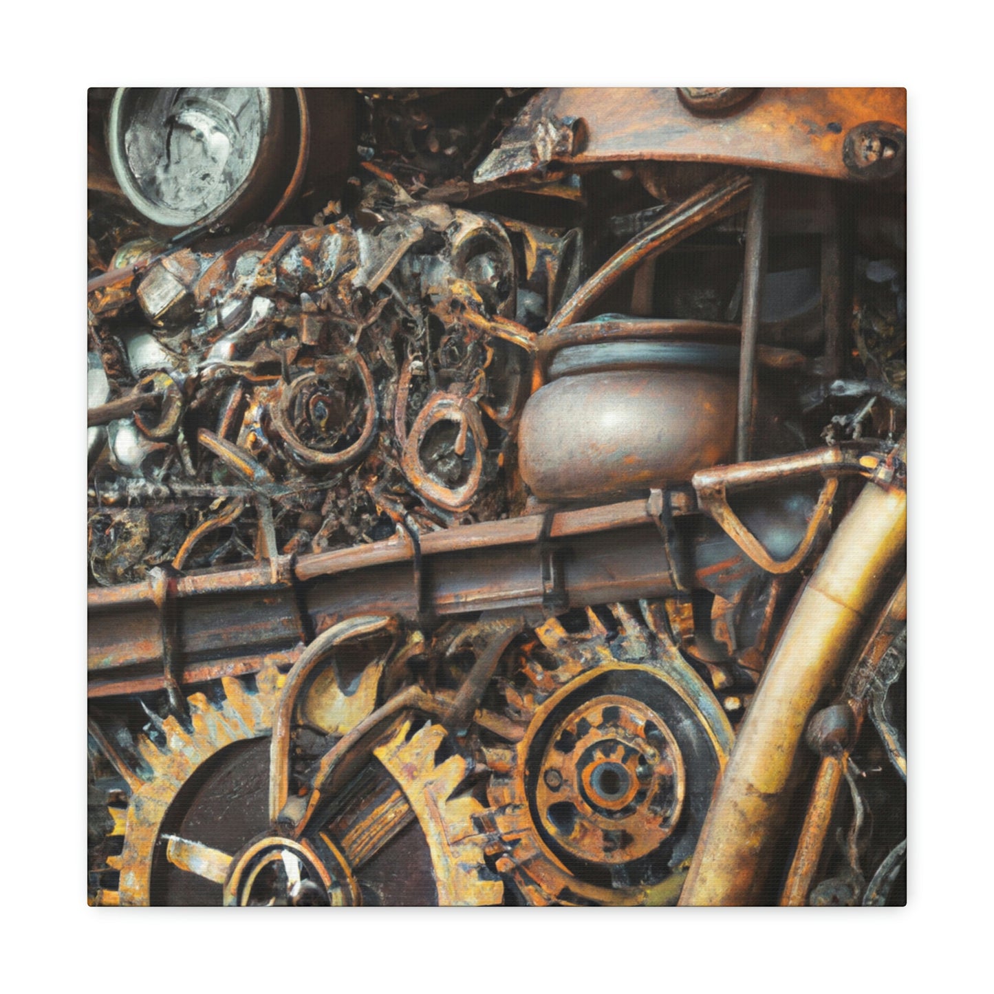 Gilded Clockwork Wonders - Canvas