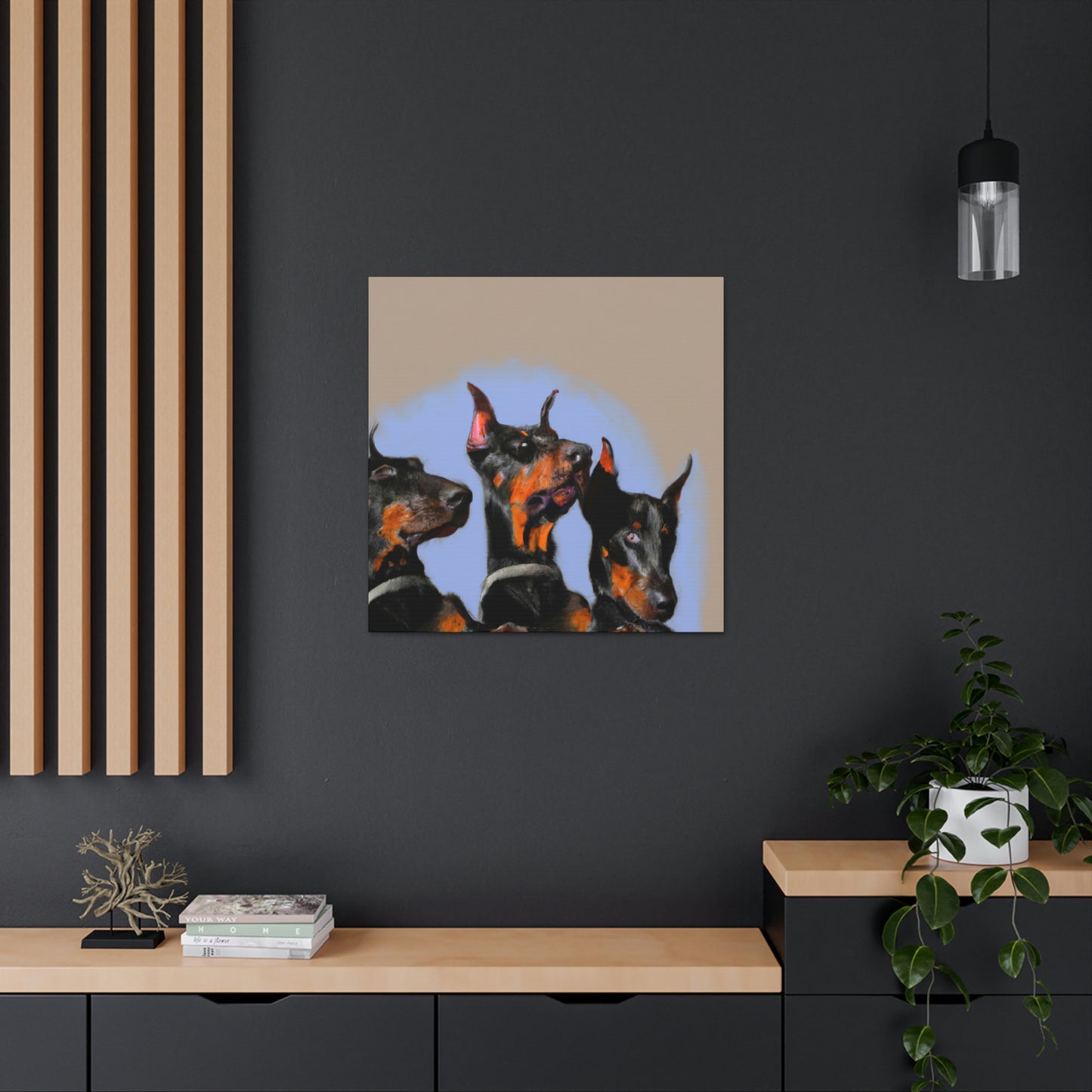 Doberman in Stillness - Canvas