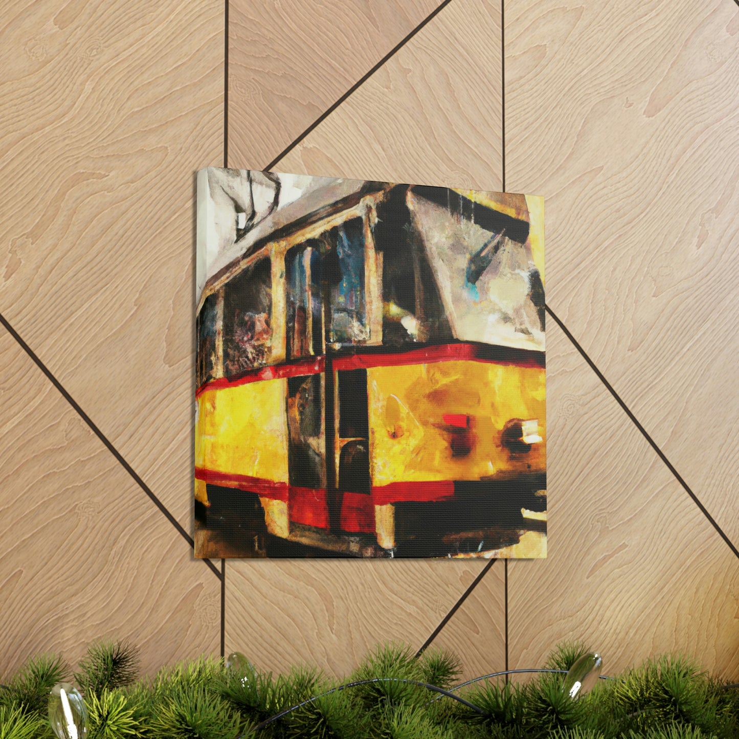 Tram in the Night - Canvas