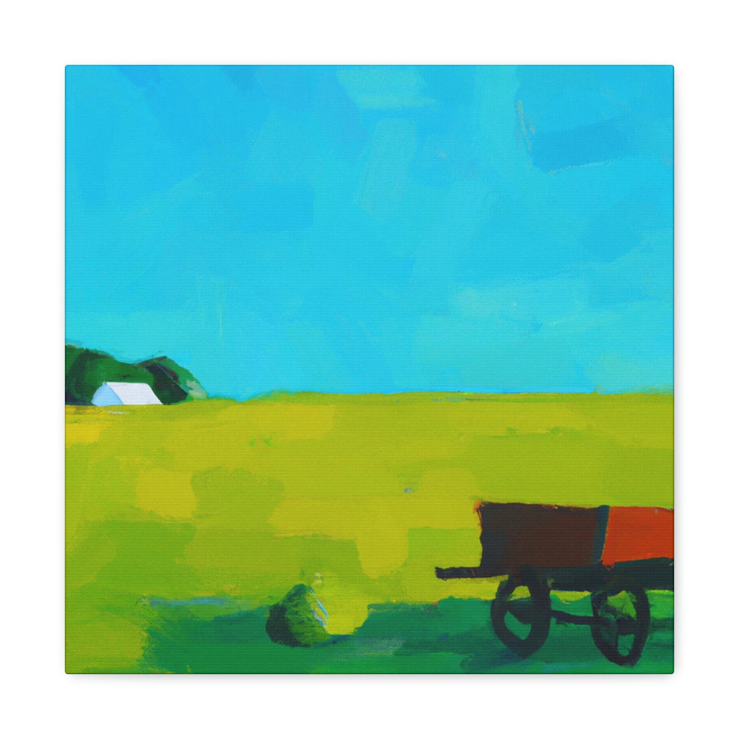 "Hay Wagon Minimalism" - Canvas