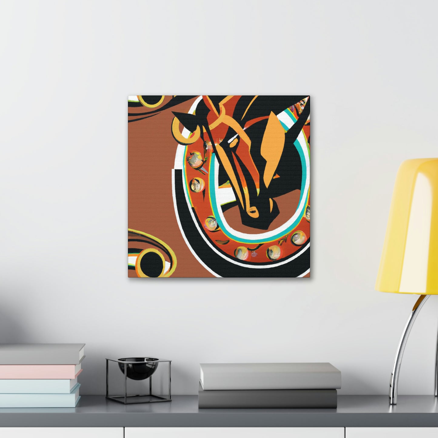 "Horseshoe Art Deco" - Canvas