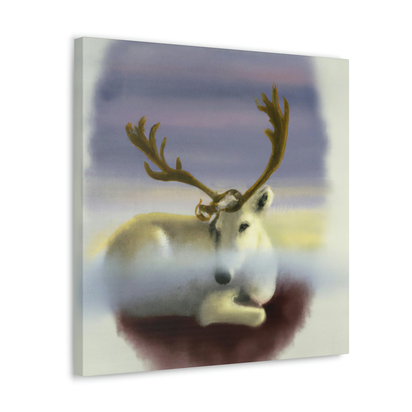 Reindeers in Snowscape - Canvas