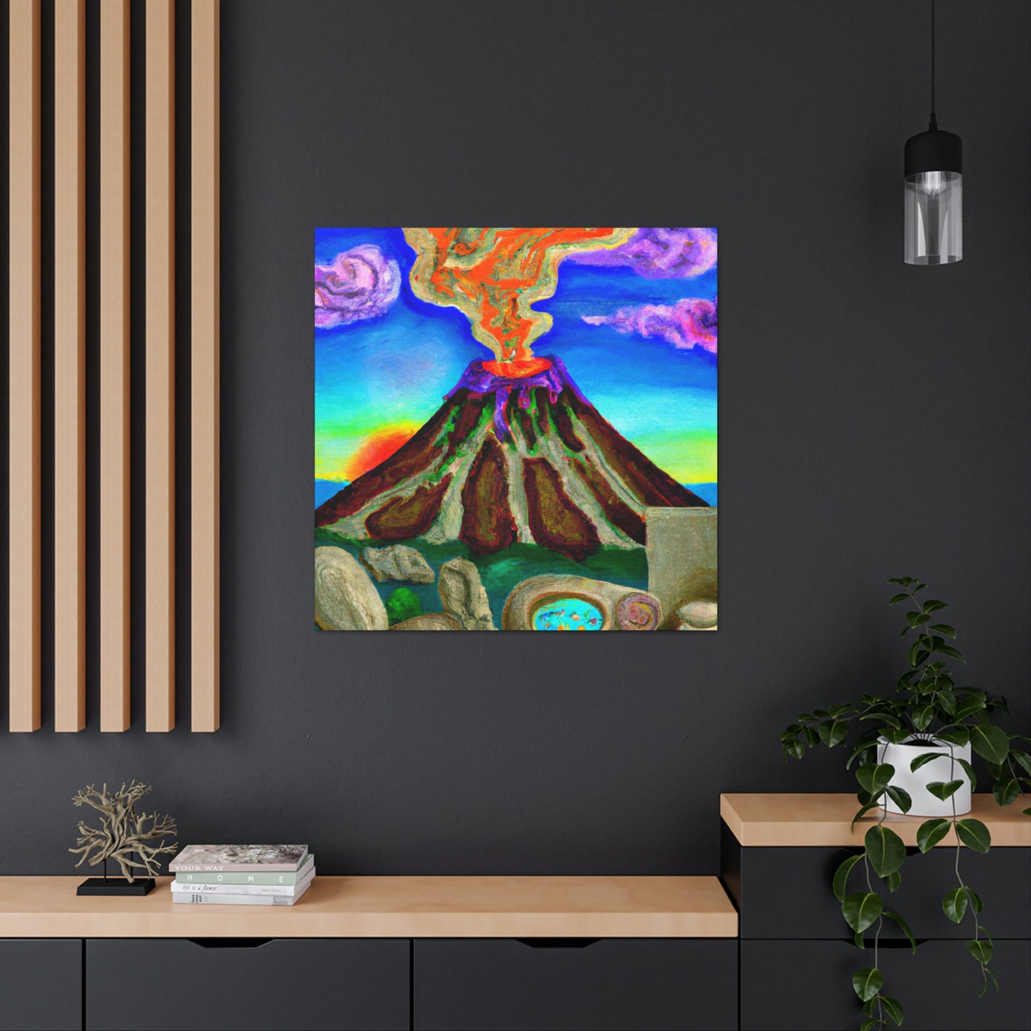 Volcano in the Clouds - Canvas