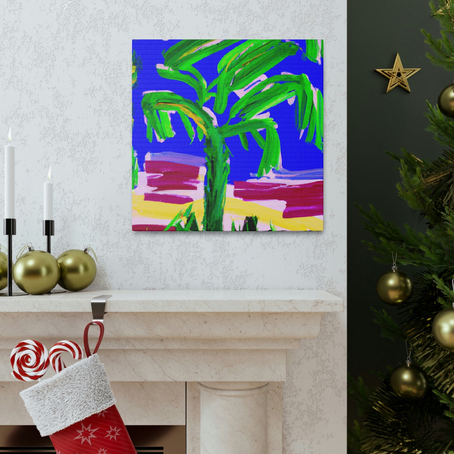 "Palm Tree Oasis Dream" - Canvas