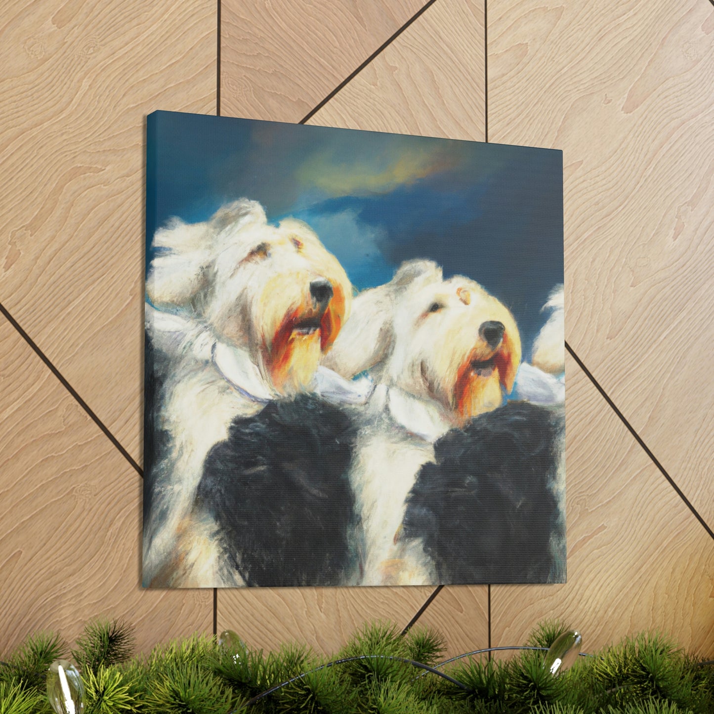 "Surreal Sheepdog Dreaming" - Canvas