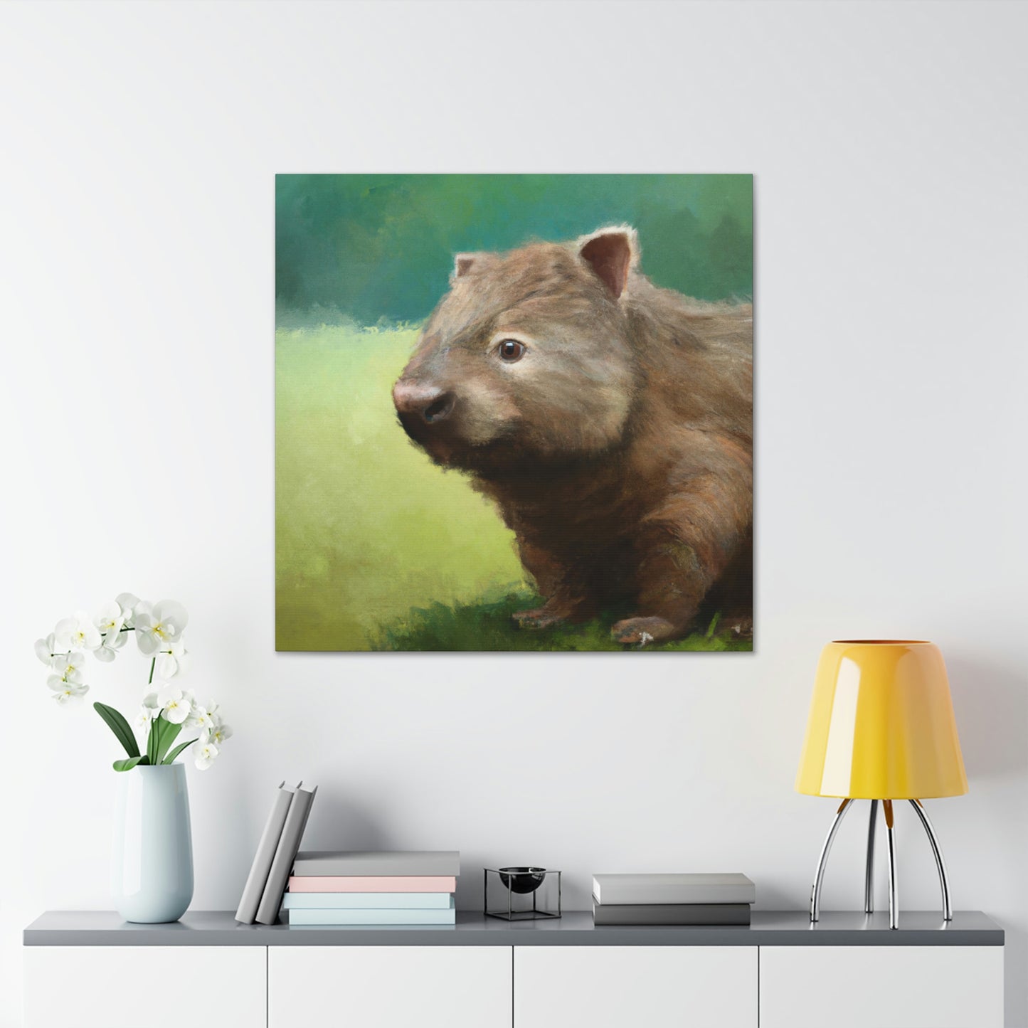 "Wombat in Landscape" - Canvas