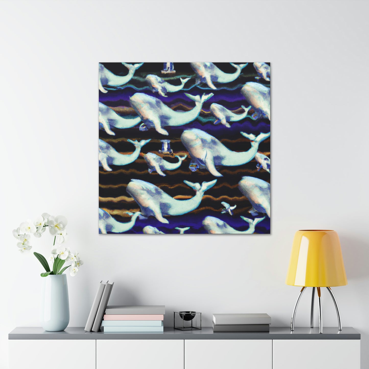 "Whale in the Rapids" - Canvas