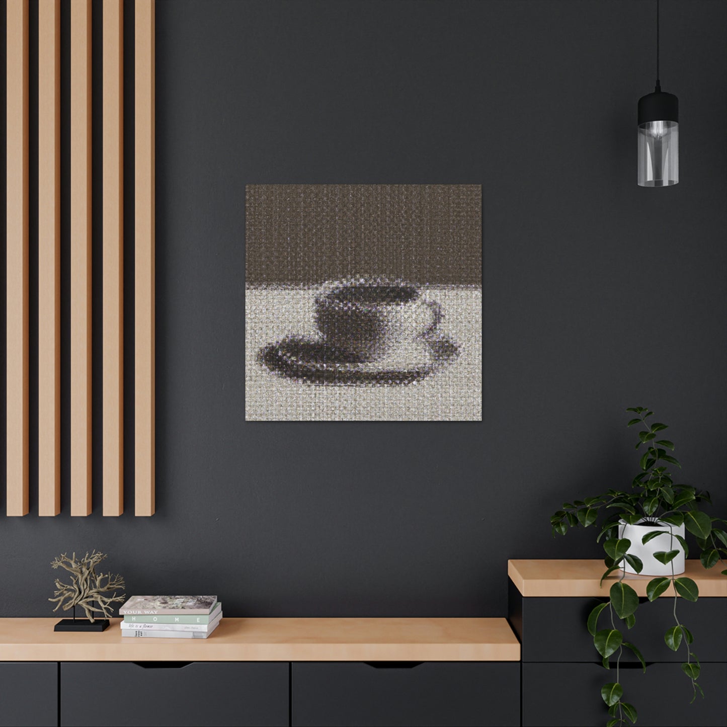 Coffee in Pointillism - Canvas