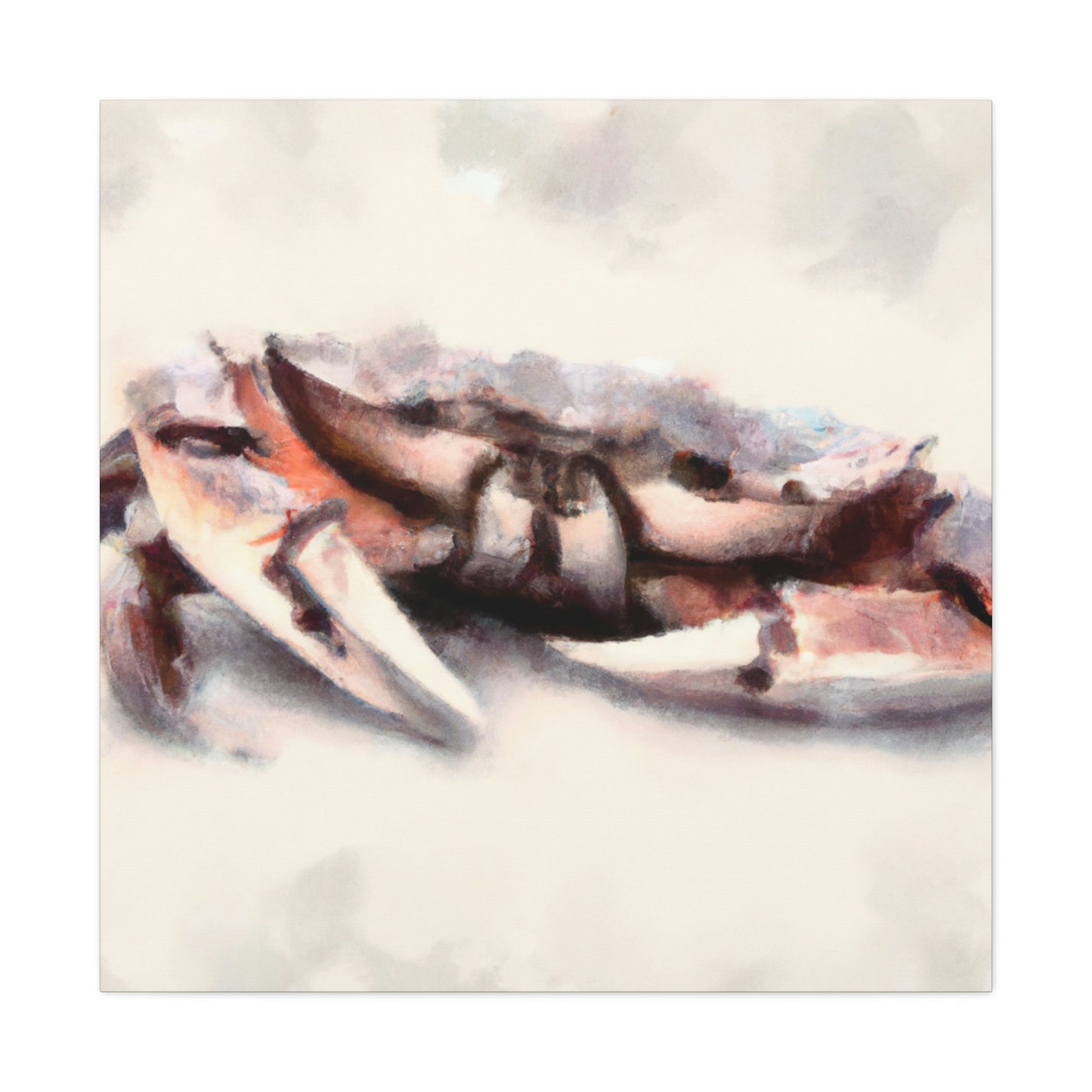 Crab In Crimson Glow - Canvas