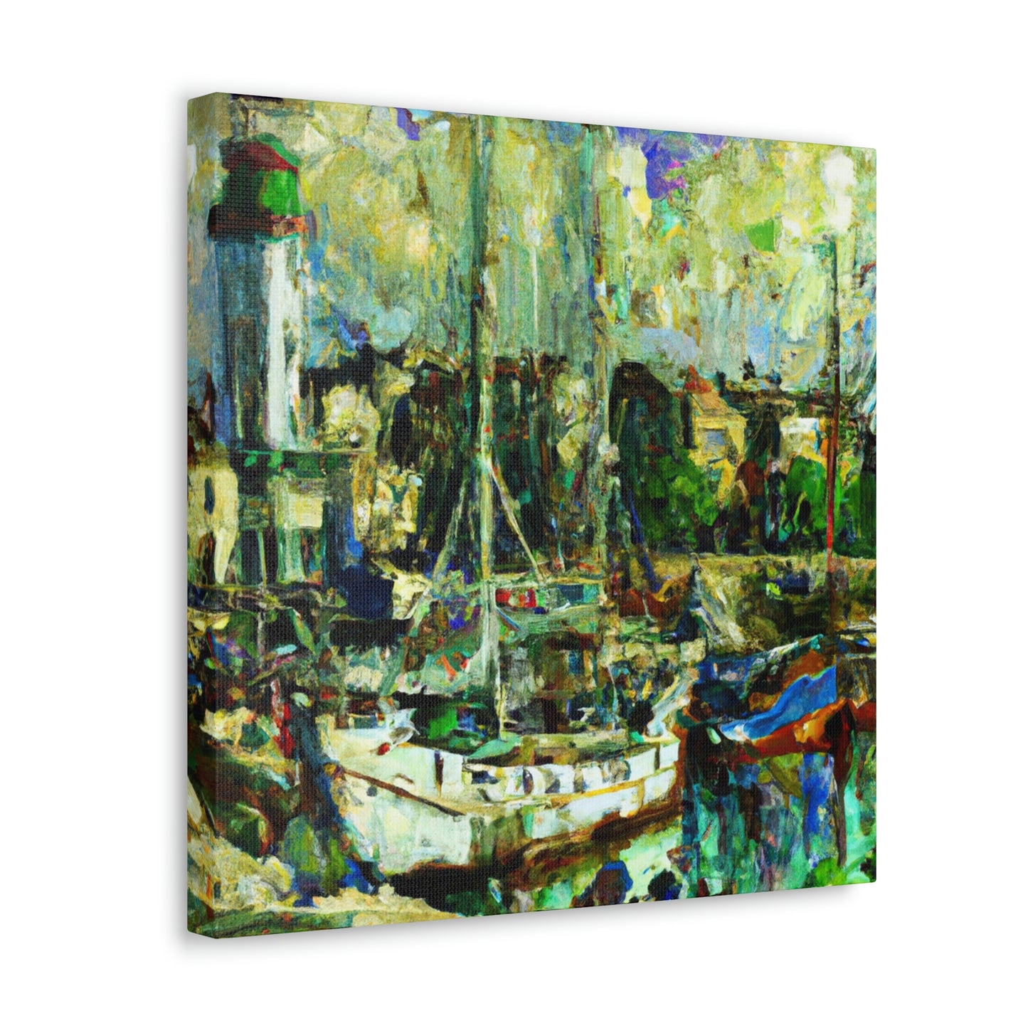 Harbor at Sunset Glow - Canvas