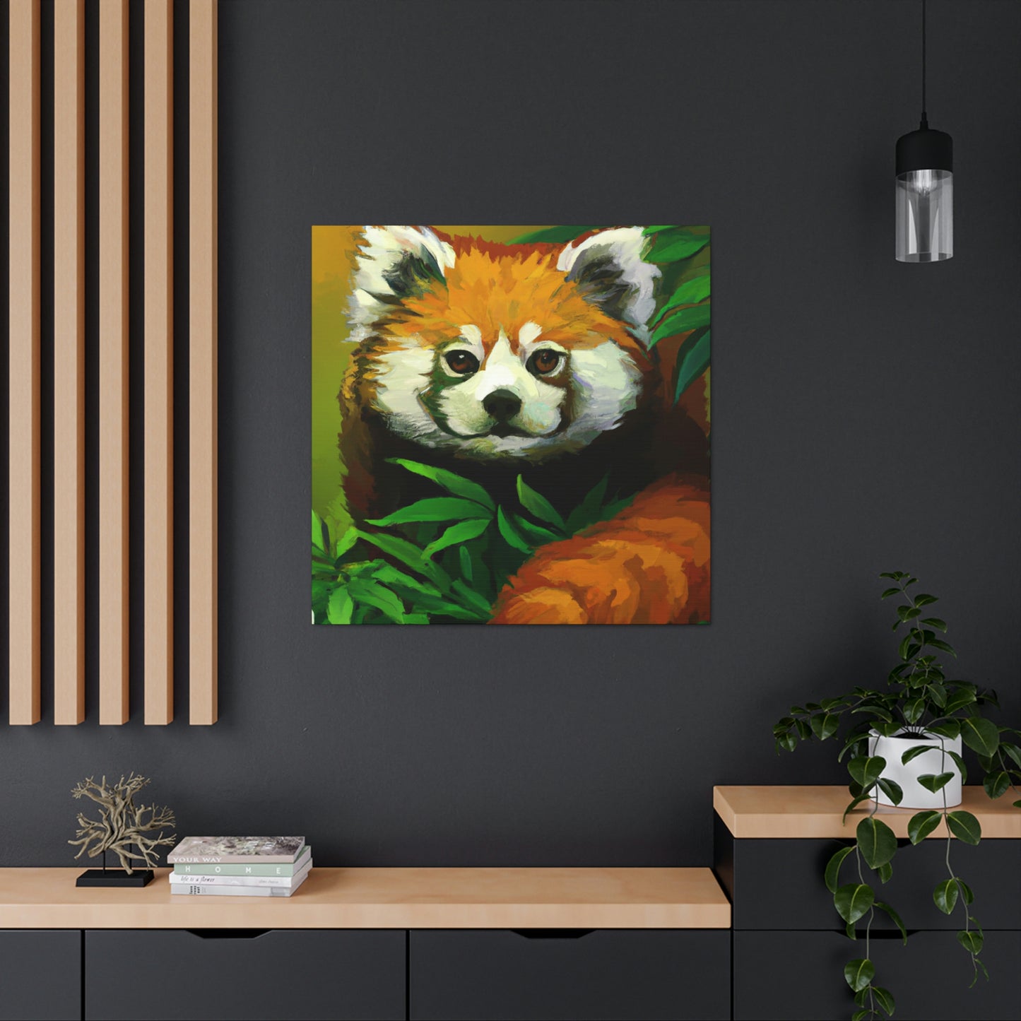 Red Panda in Art Deco - Canvas