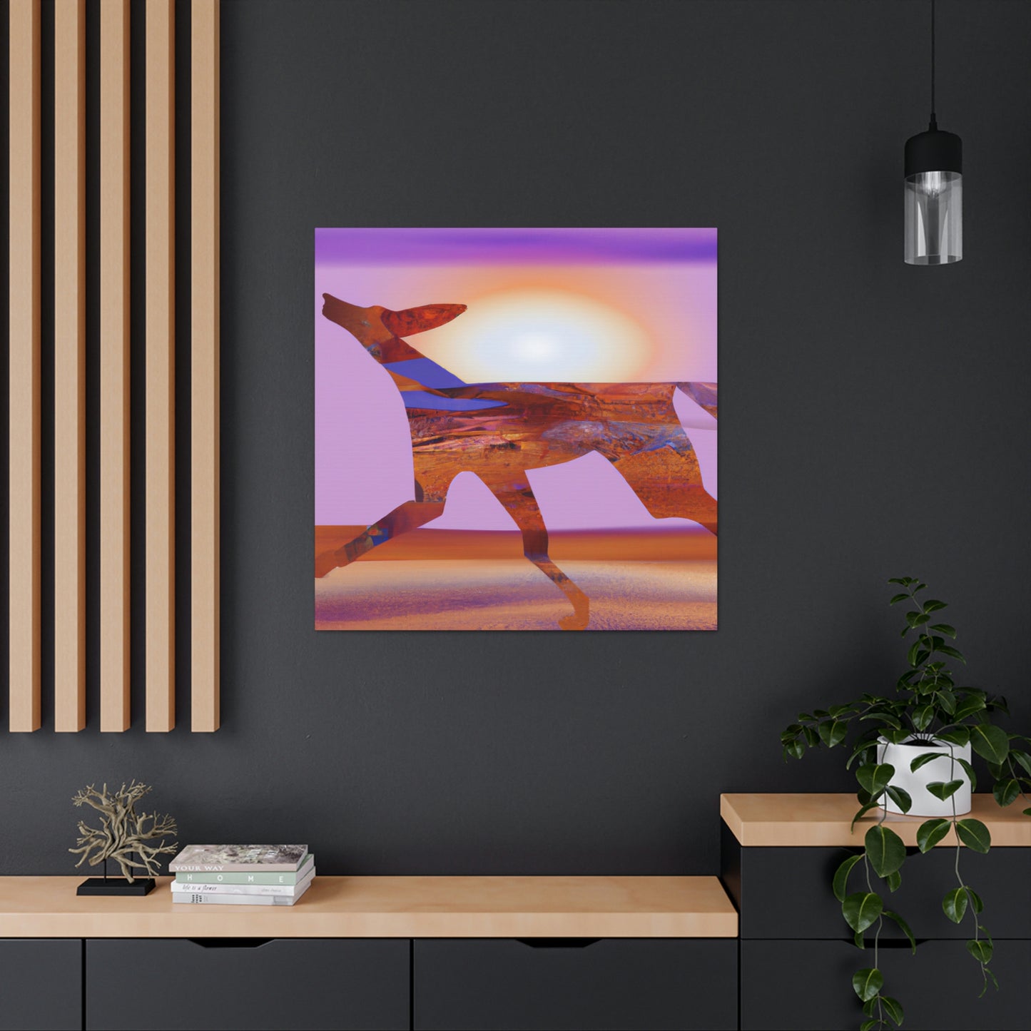 "Coyote in Art Deco" - Canvas