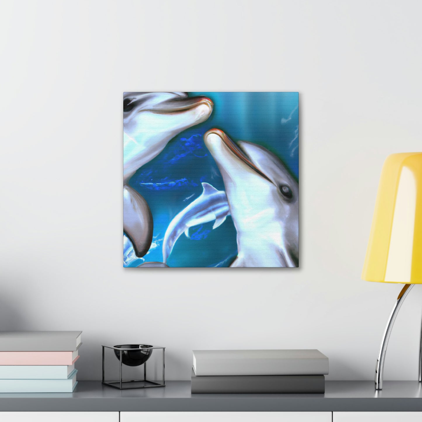 Dolphins on the Shore - Canvas