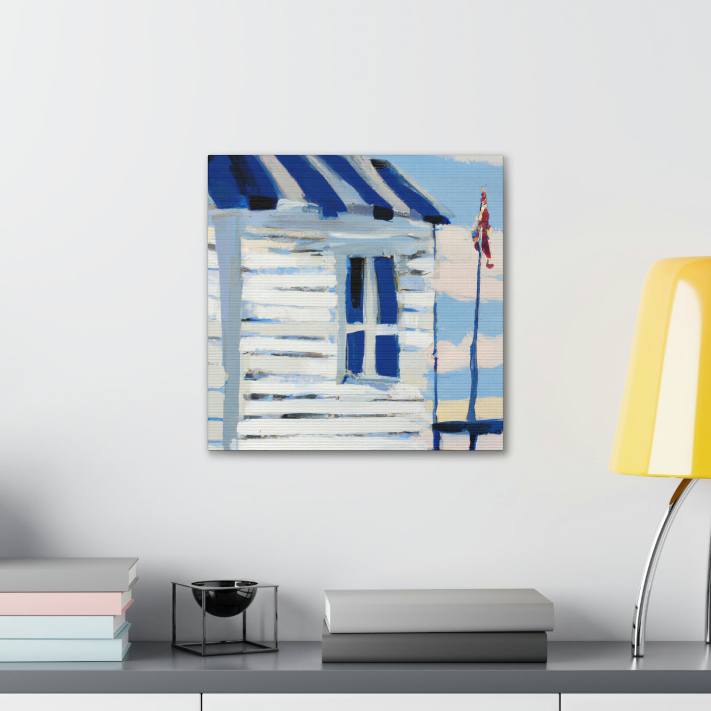 "Beach Hut Expressionism" - Canvas