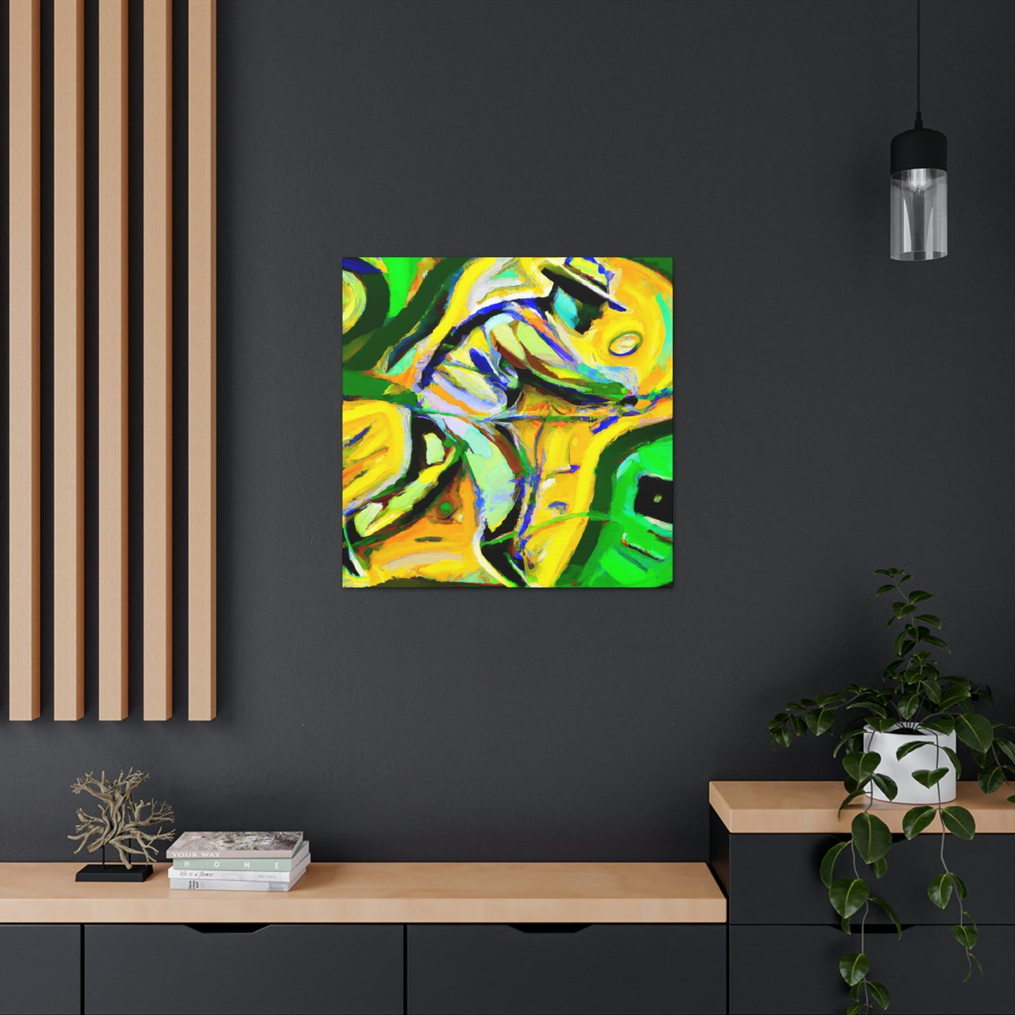 Fisherman in Flight. - Canvas