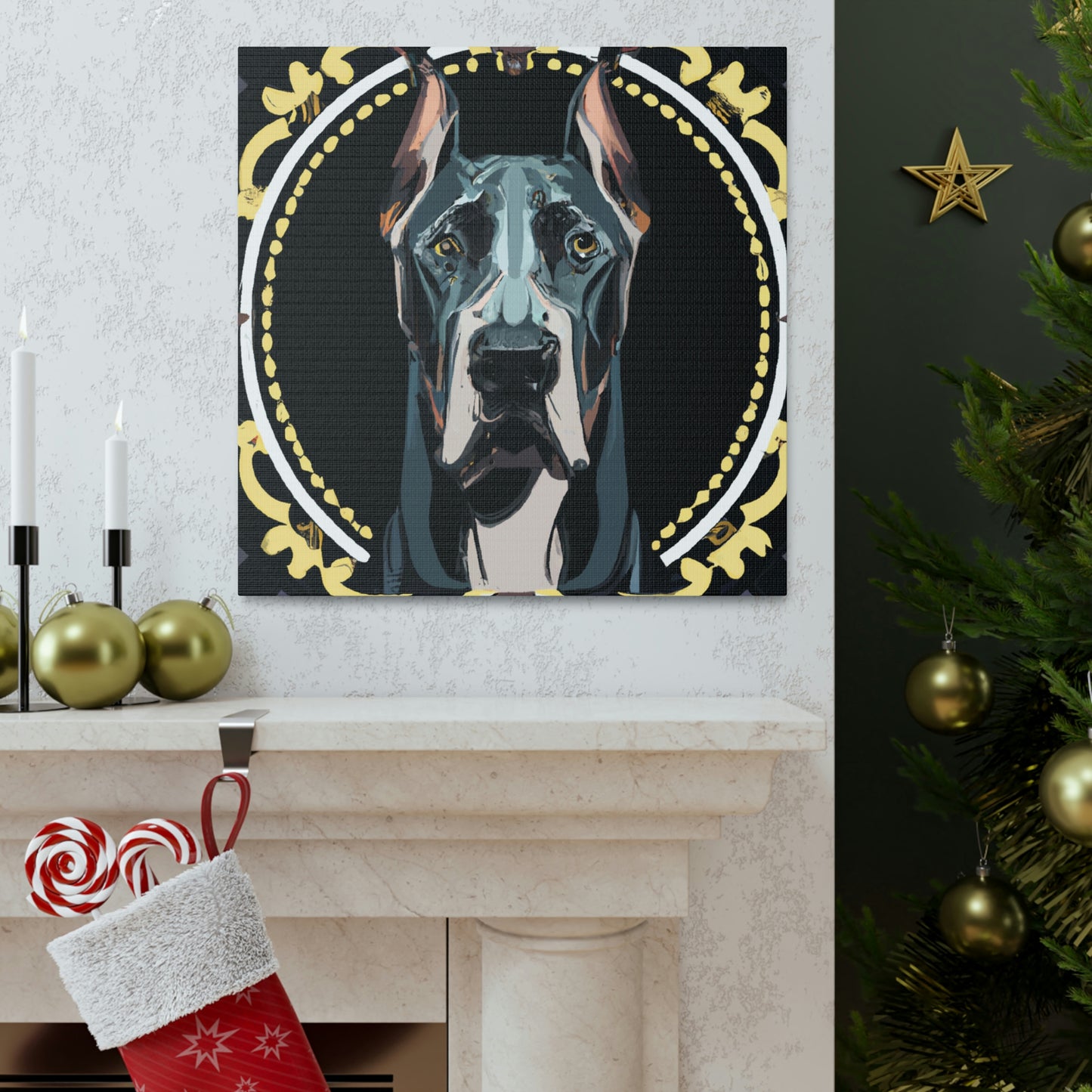 “Gilded Great Dane” - Canvas