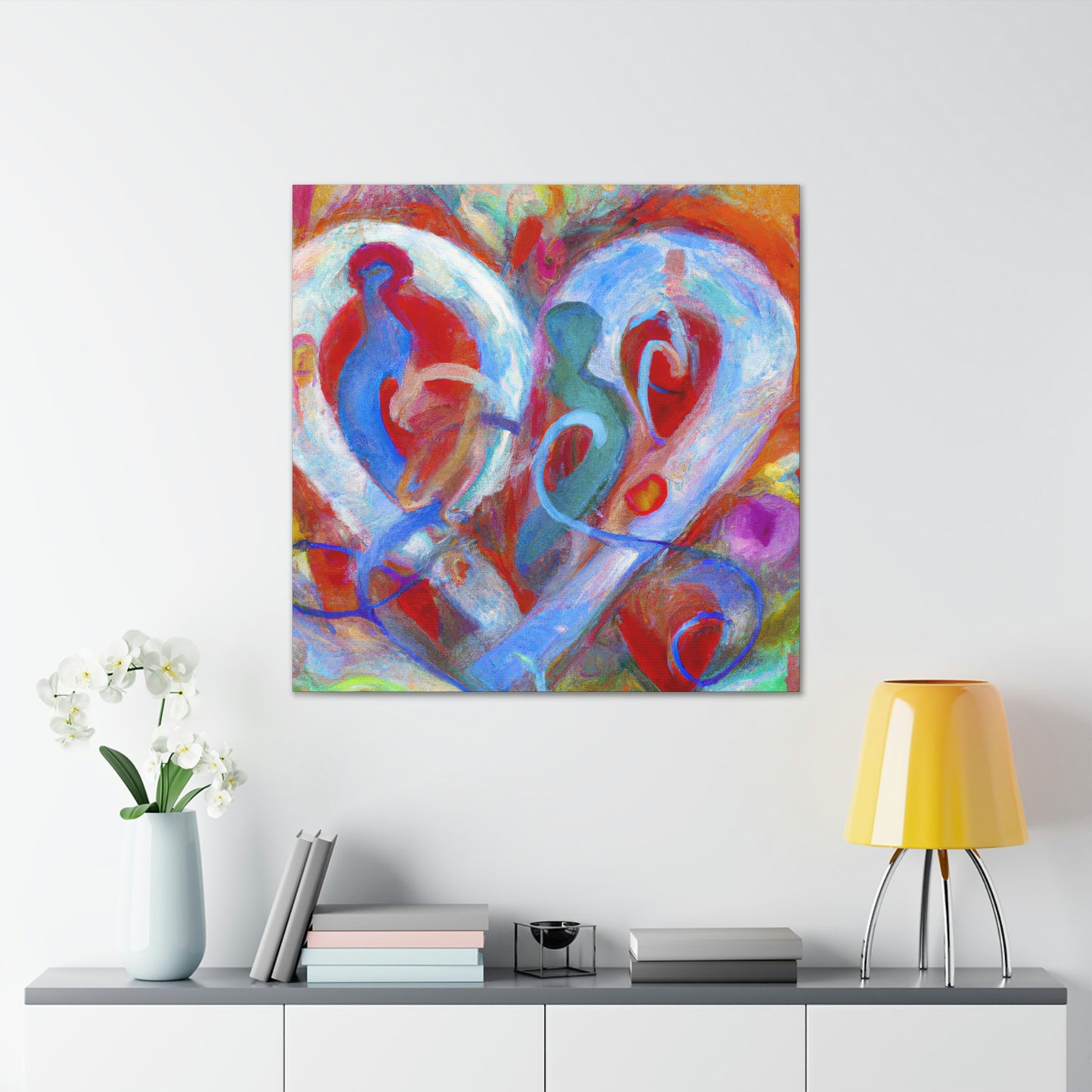 Twined Love Hearts - Canvas