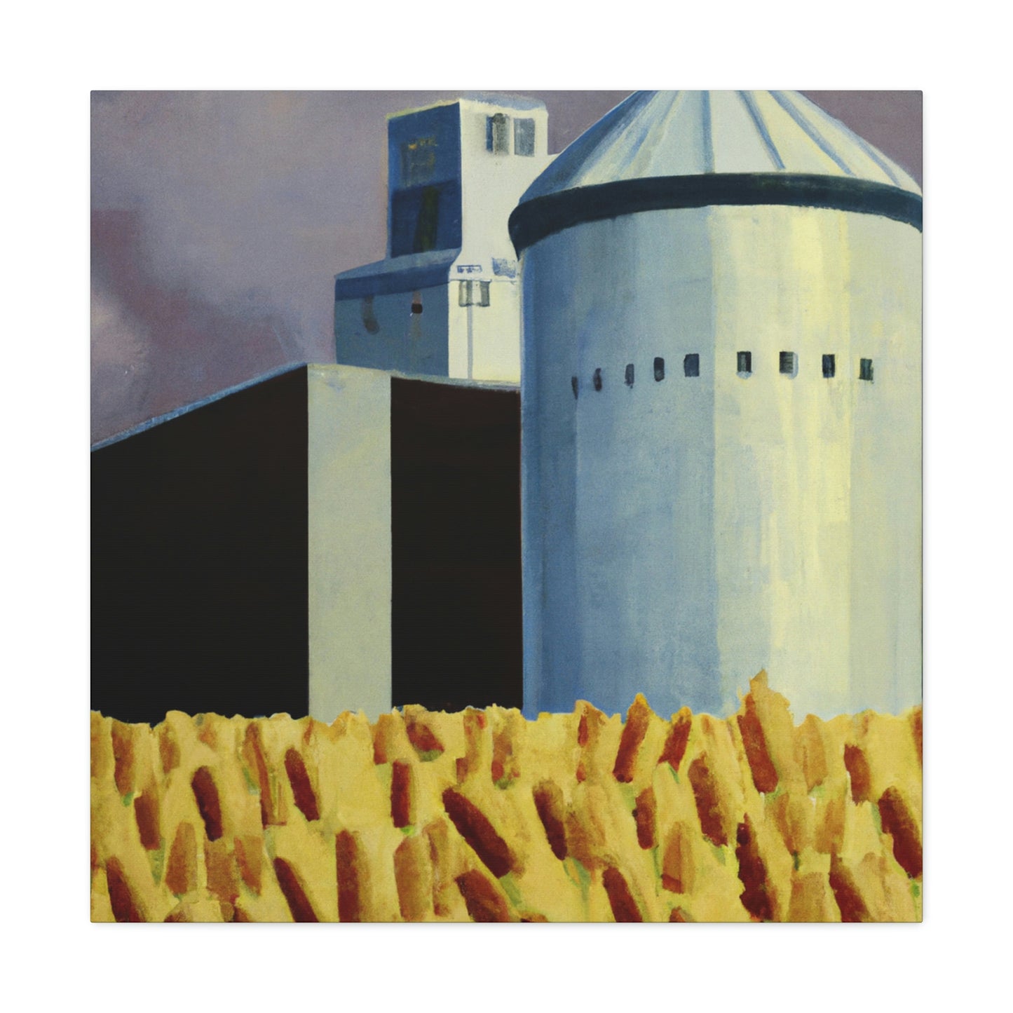 "Sunlit Gilded Silo" - Canvas