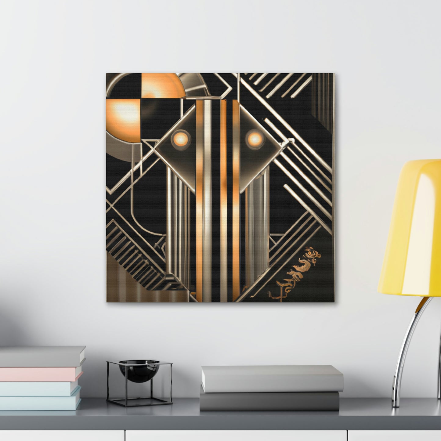 "Geometric Glittering Glimpse" - Canvas