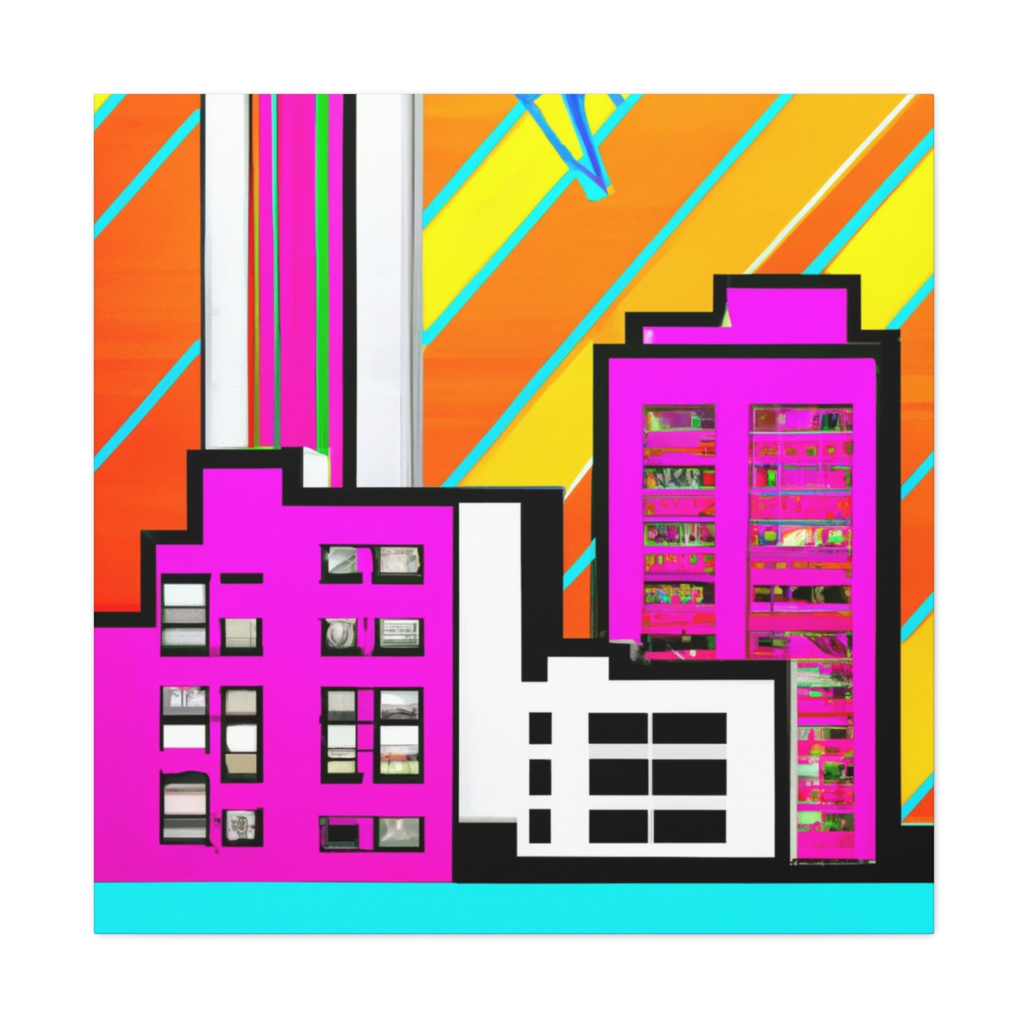 Modern Art Deco Delight - Canvas