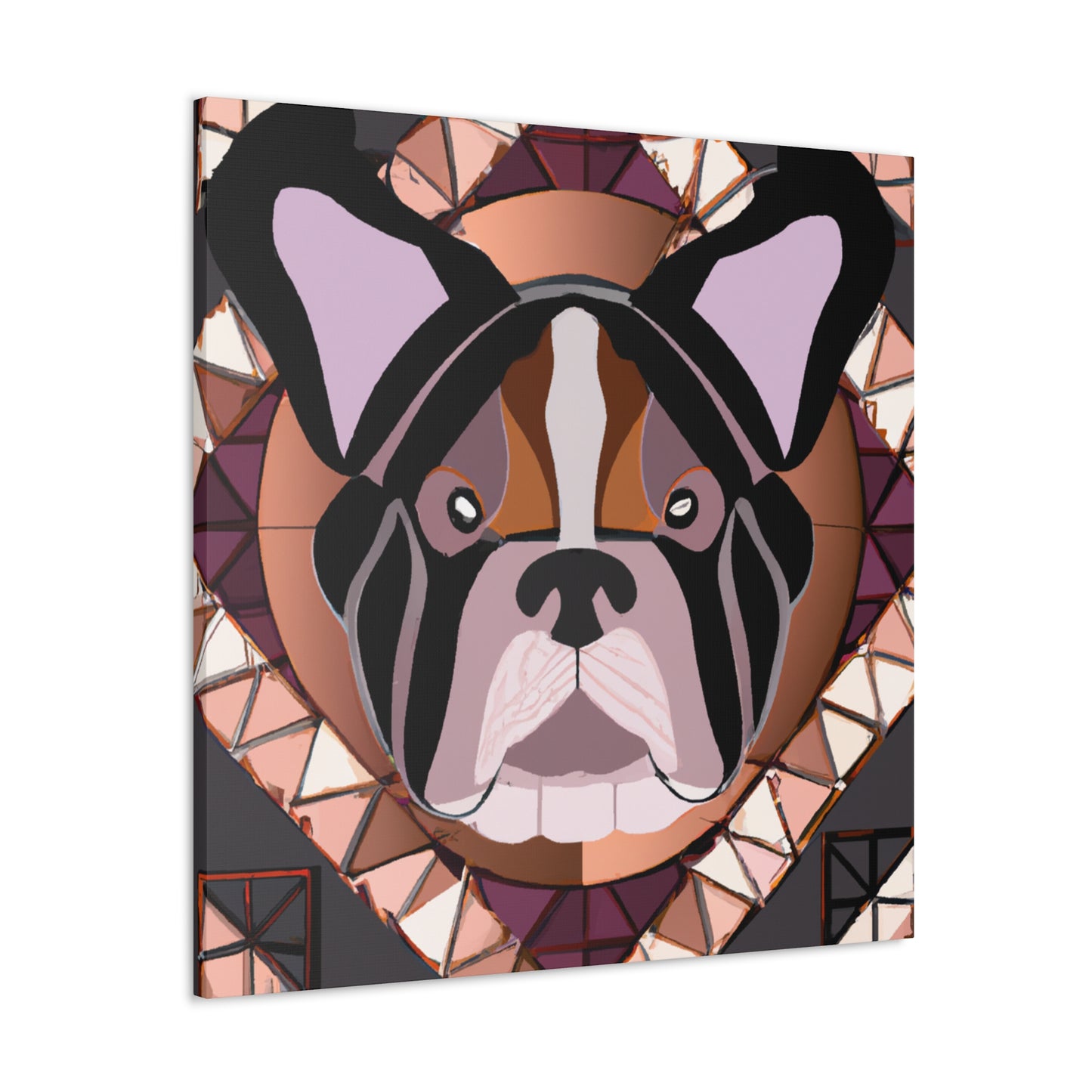 "Bulldog in Art Deco" - Canvas