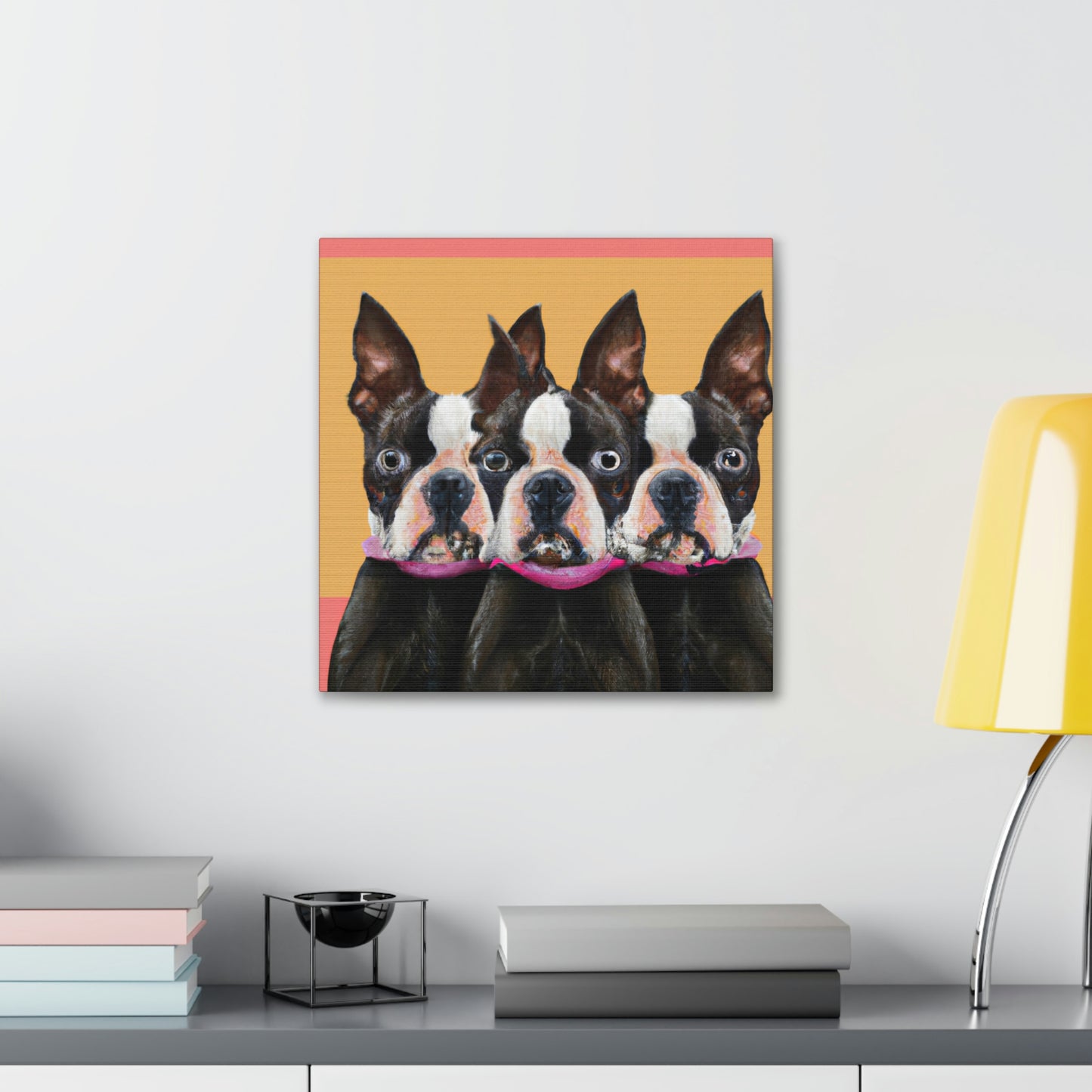 "Boston Terrier Minimalism" - Canvas