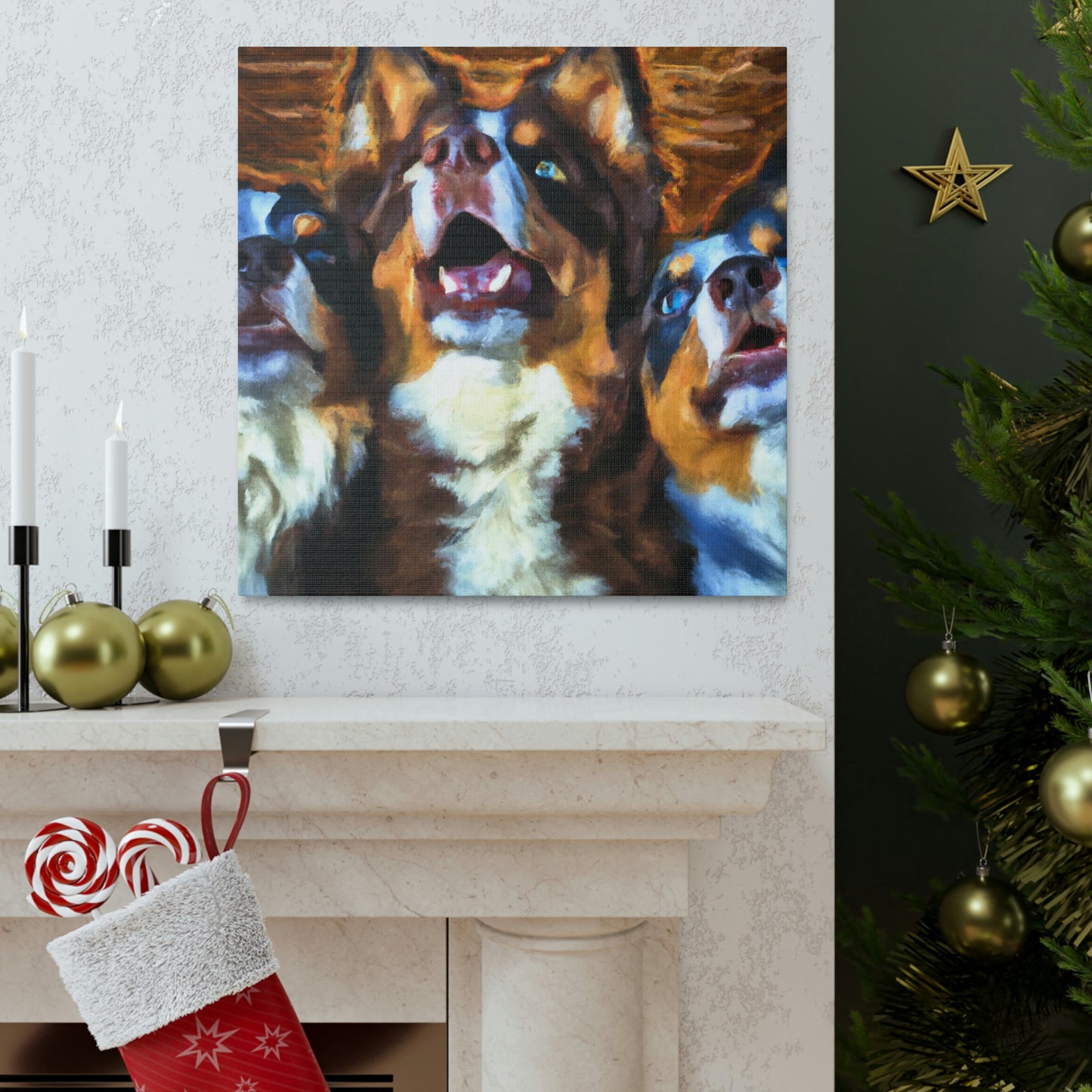 Aussie Shepherd Majesty - Canvas