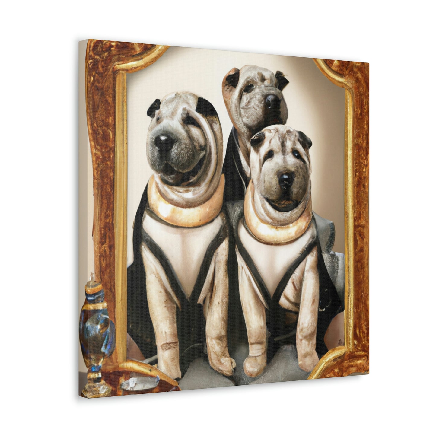 "Shar Pei's Golden Shine" - Canvas