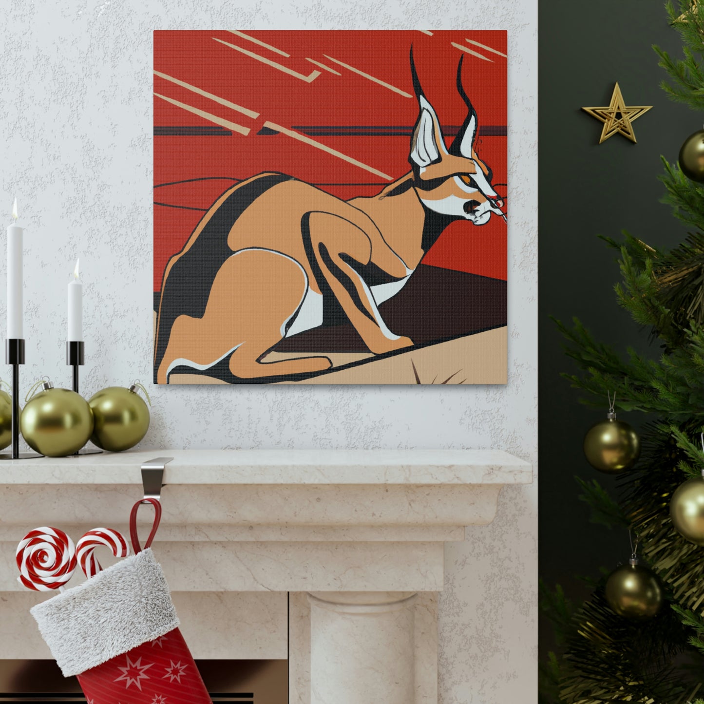 "Caracal's Deco Zenith" - Canvas