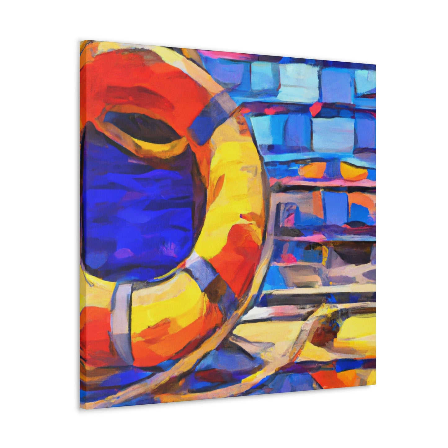 "Life Buoy in Bloom" - Canvas