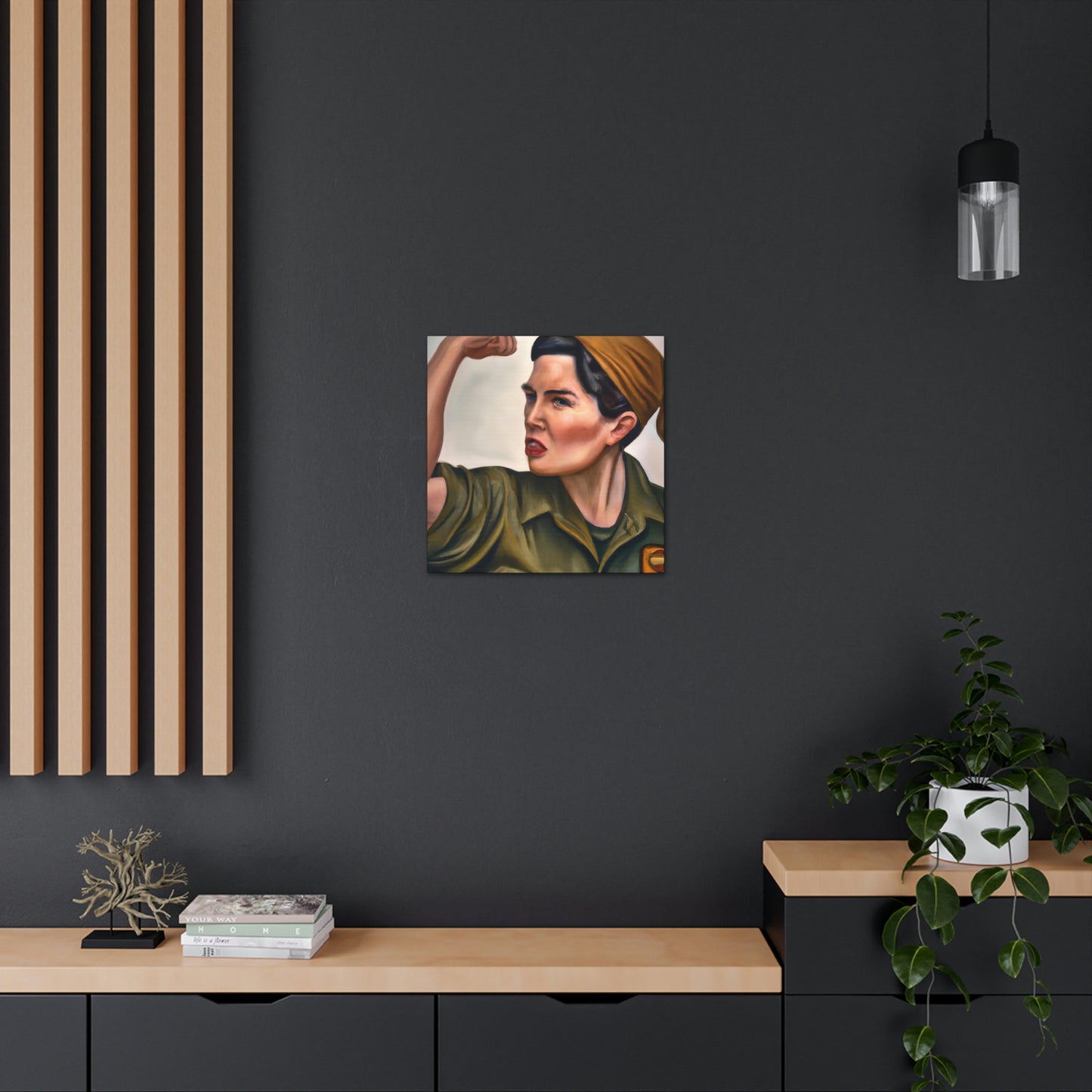 "Rosie the Riveter Stands" - Canvas