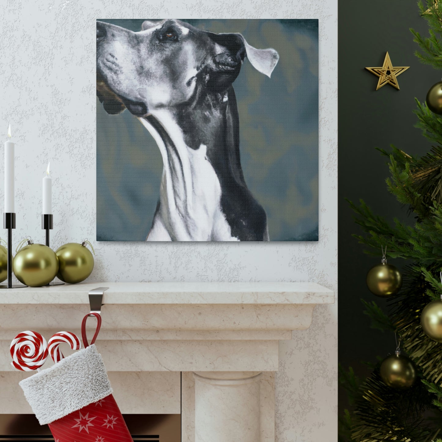 "Great Dane in Baroque" - Canvas