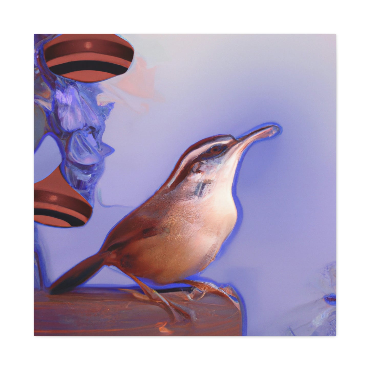 Carolina Wren Reflection - Canvas