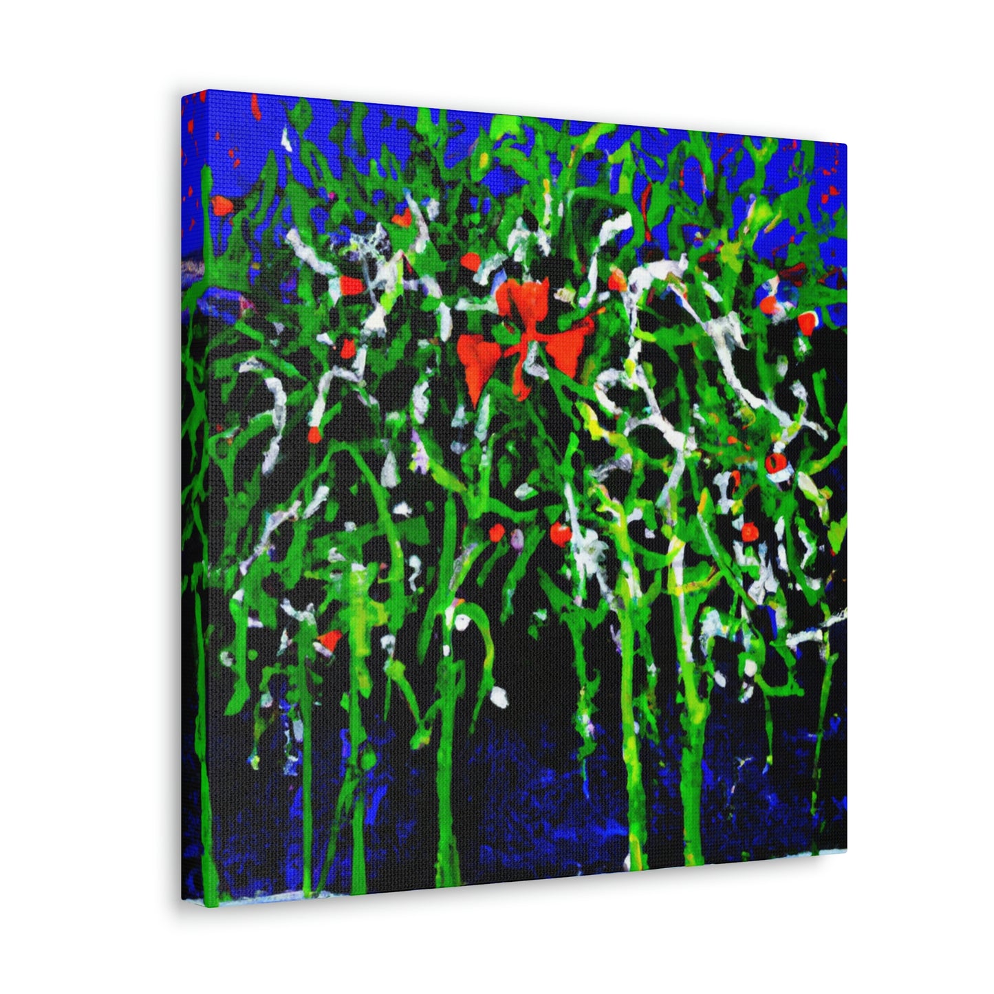 Mistletoe Embrace Expressionism - Canvas