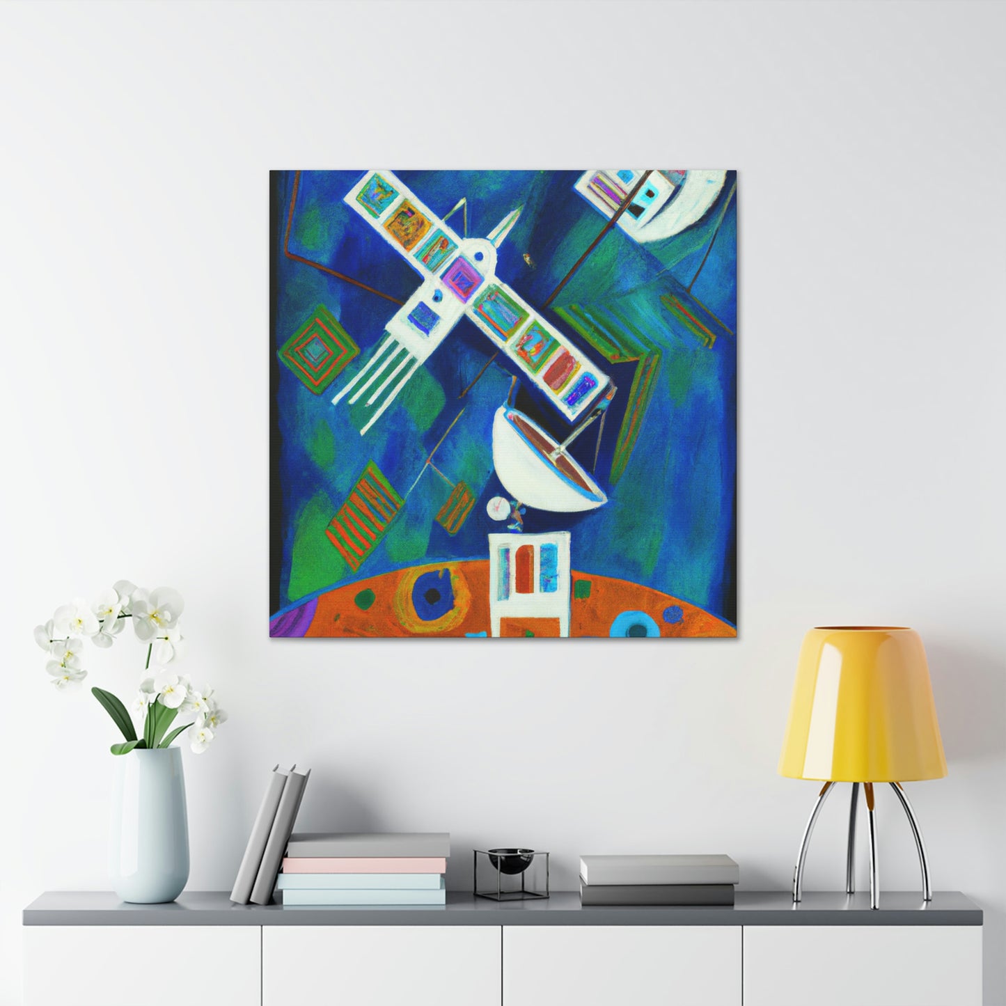 "Satellites in Motion" - Canvas