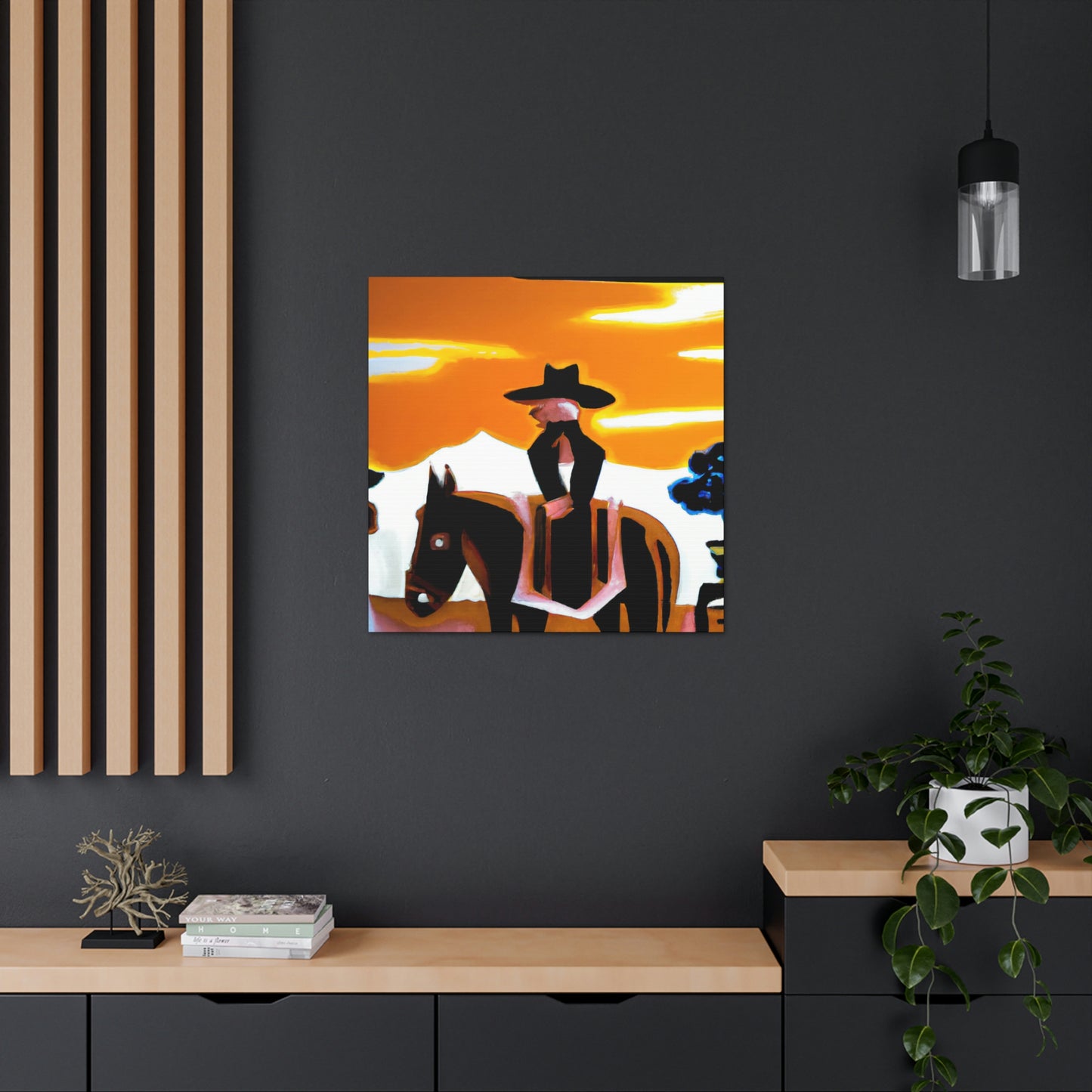 Western Landscape Tapestry - Canvas