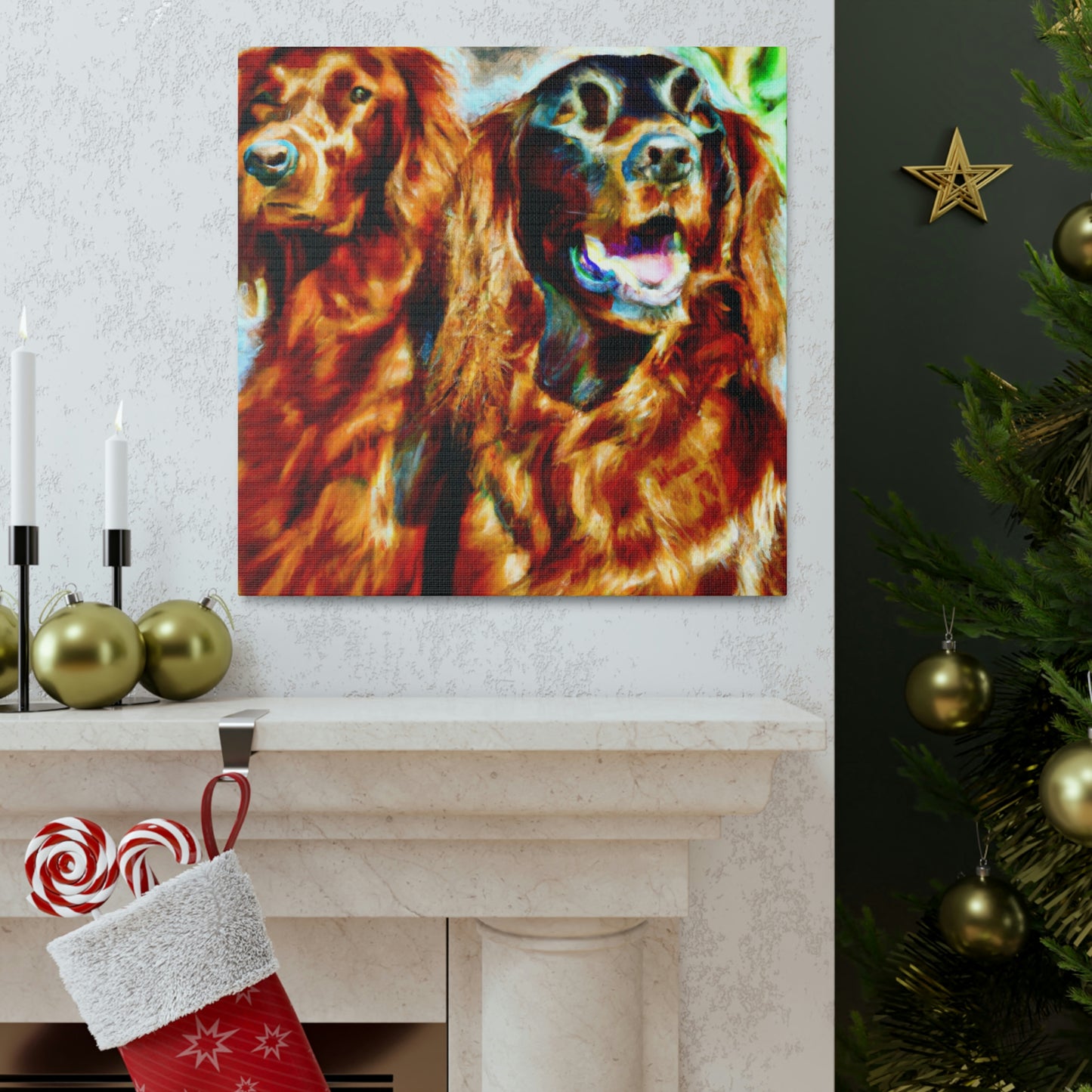 Irish Setter Symphony. - Canvas