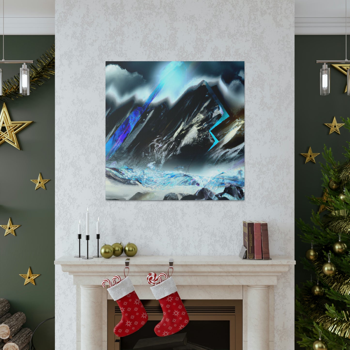 Snowy Mountain Majesty - Canvas