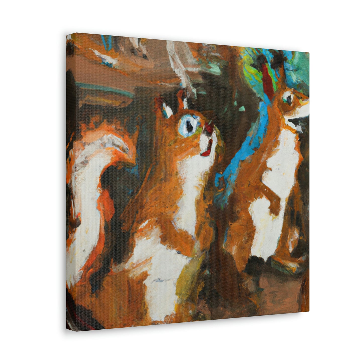 "Squirrels on Abstract" - Canvas