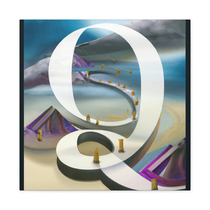 "Q in Art Deco" - Canvas