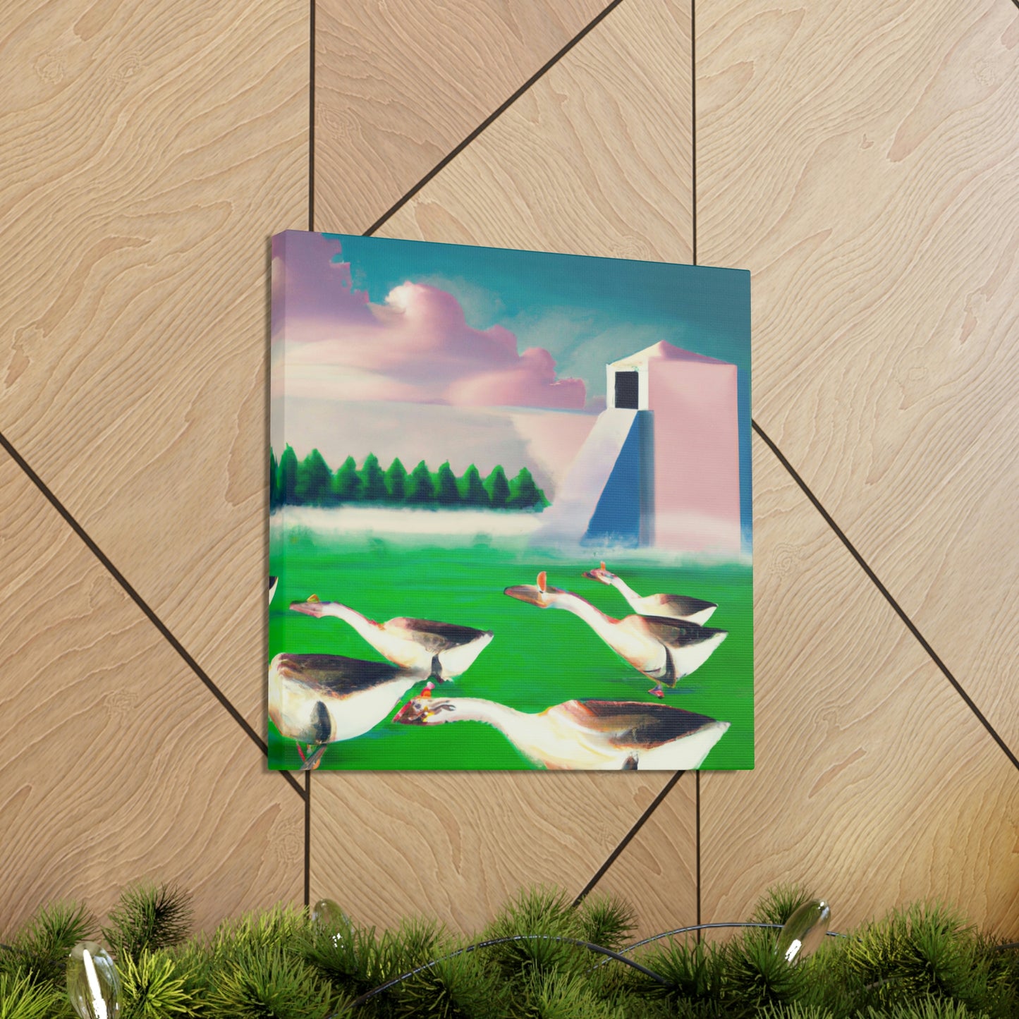 "Geese in the Water" - Canvas