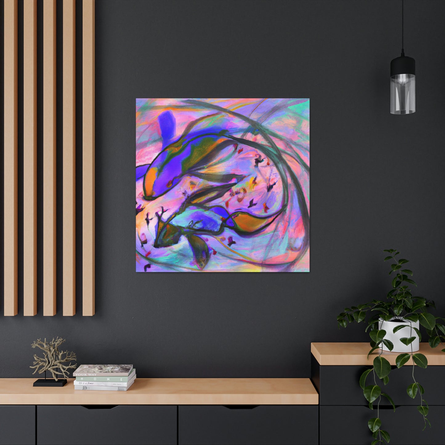 Guppy Abstract Reflection - Canvas