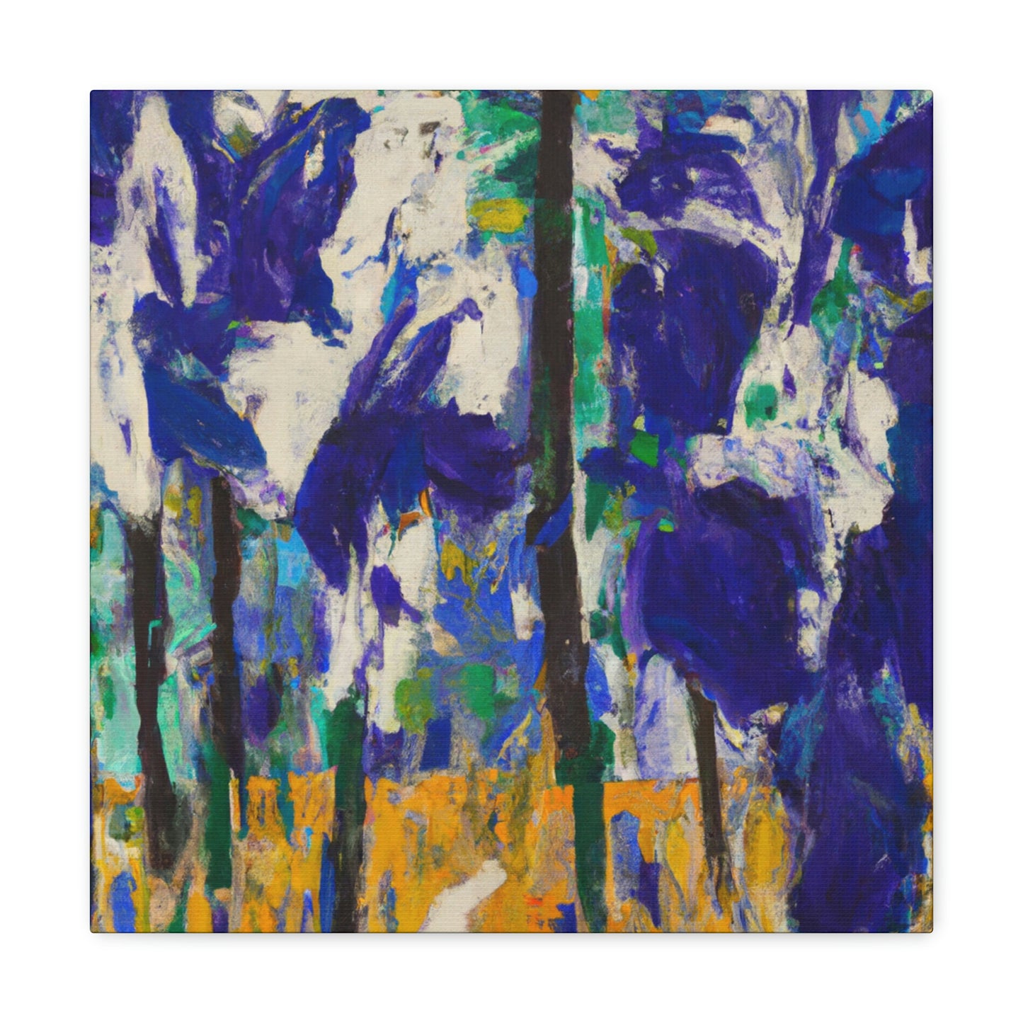 "Iris in Abstraction". - Canvas