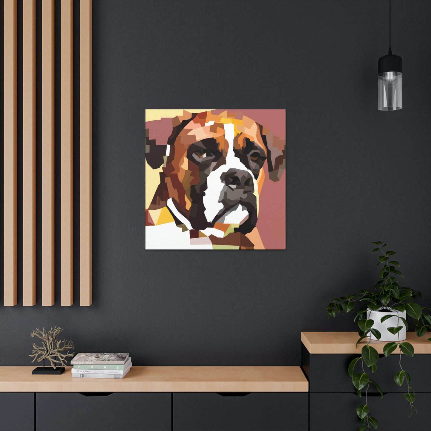 "Boxer In Monochrome" - Canvas