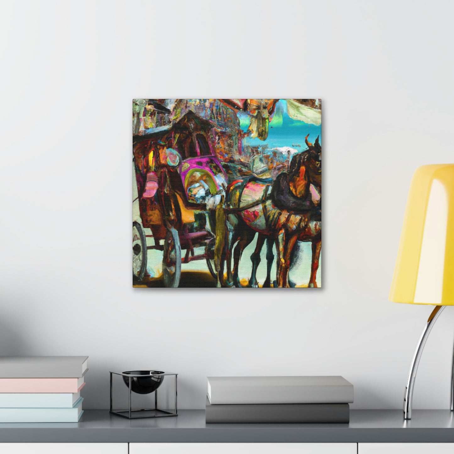 "Carriage on a Horse" - Canvas