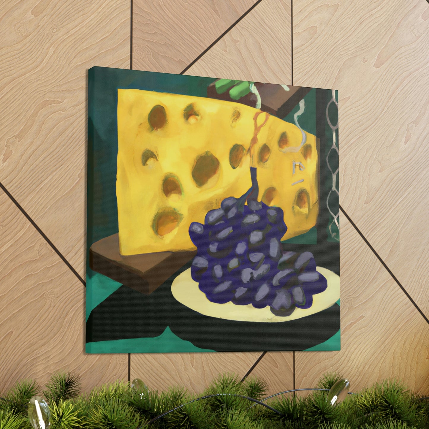 Cheese and Grapes Pop - Canvas